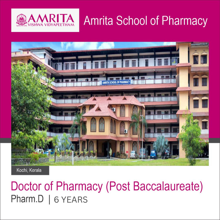 Pharm.D (Post Baccalaureate) at Amrita School of Pharmacy, Kerala - Other